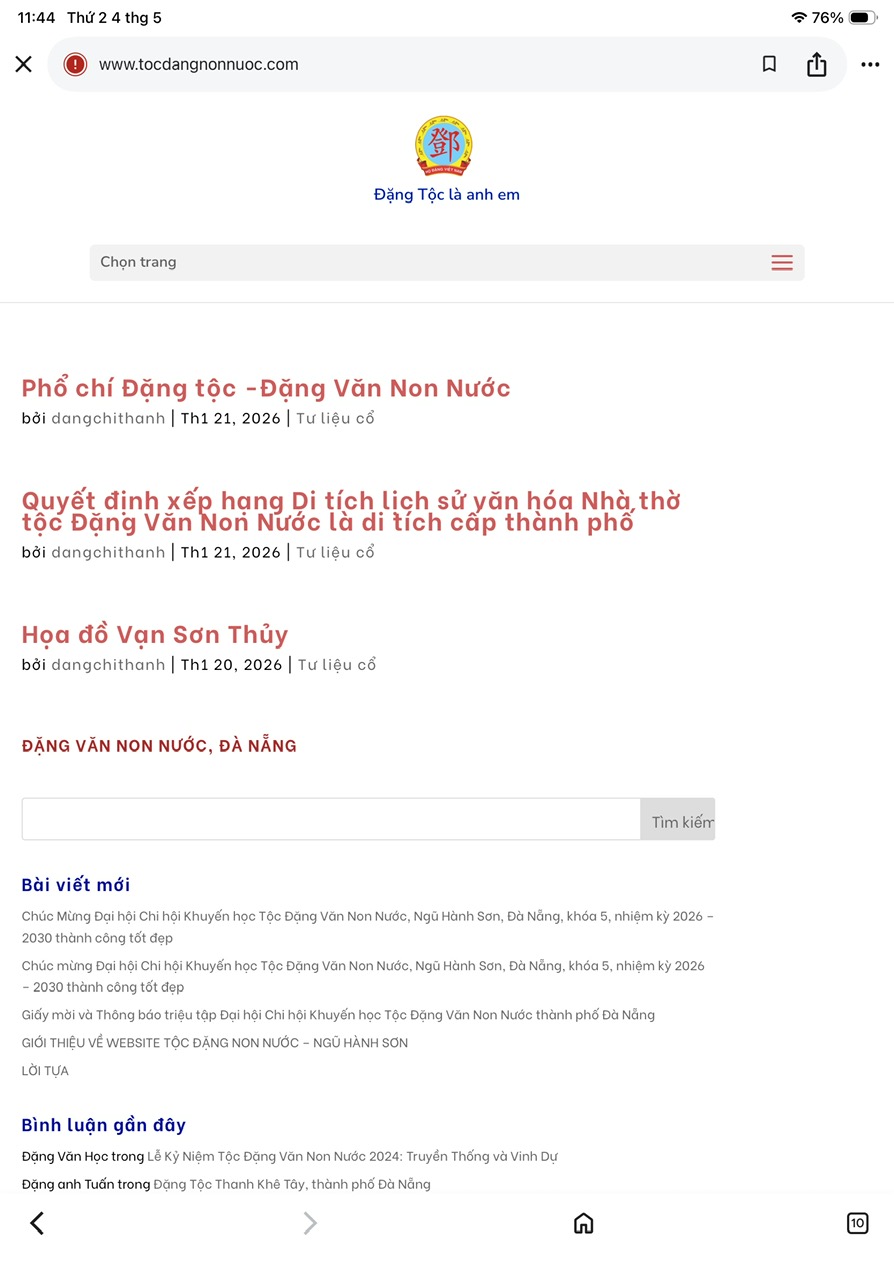 Giới thiệu website Tộc Đặng Non Nước, Ngũ Hành Sơn – ảnh 8/12