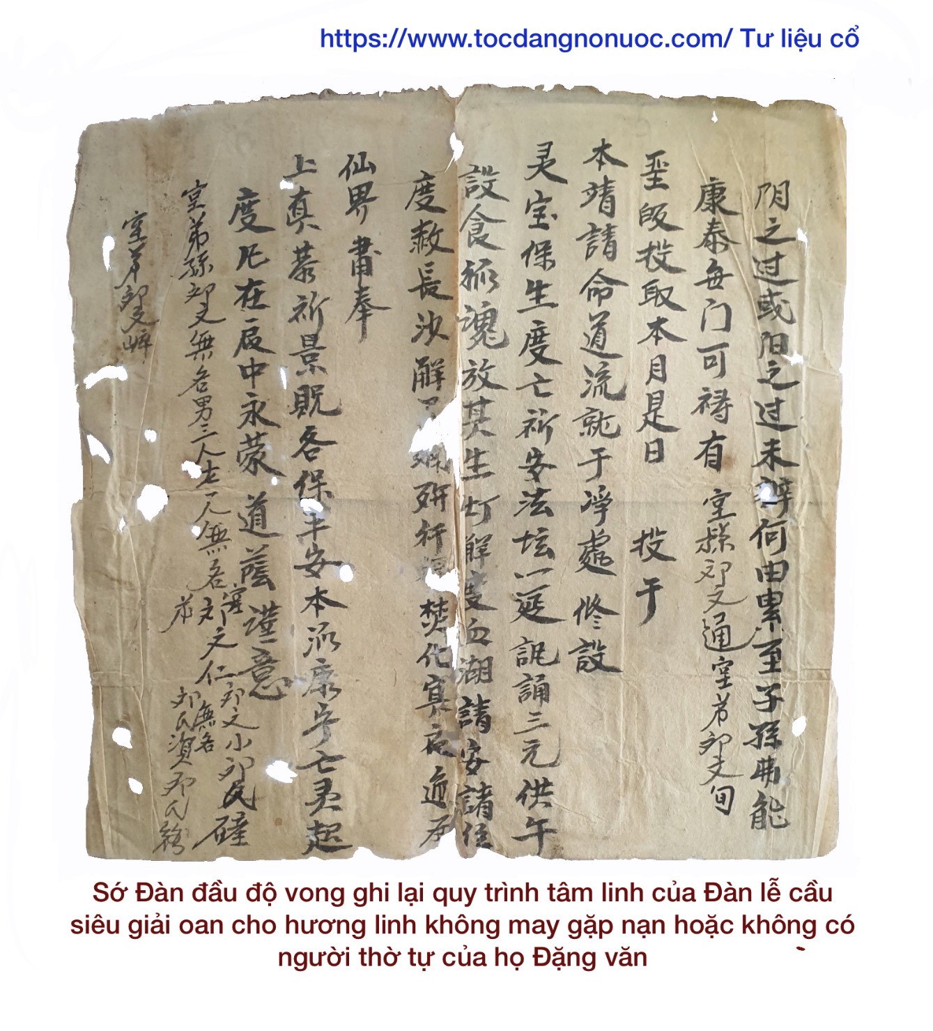 Sớ văn Trai đàn chuẩn tế, cầu siêu năm Kỷ Tỵ Tộc Đặng – ảnh 2/3